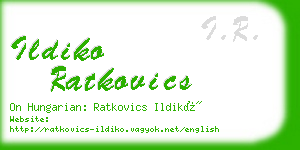 ildiko ratkovics business card